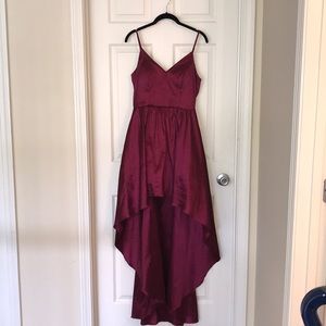 B. Darlin Wine Red High-Low Homecoming Dress